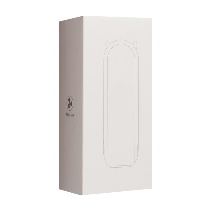 Портативный вентилятор FS08, функция Power bank 1200 мАч, 2 режима, USB, складной, белый