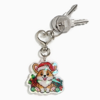 Брелок новогодний, для ключей, голографический &laquo;Счастье&raquo; 4.7 х 8,5 см