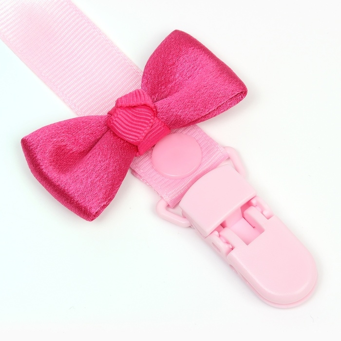 Держатель для соски - пустышки &laquo;Маленькая леди&raquo;, на ленте