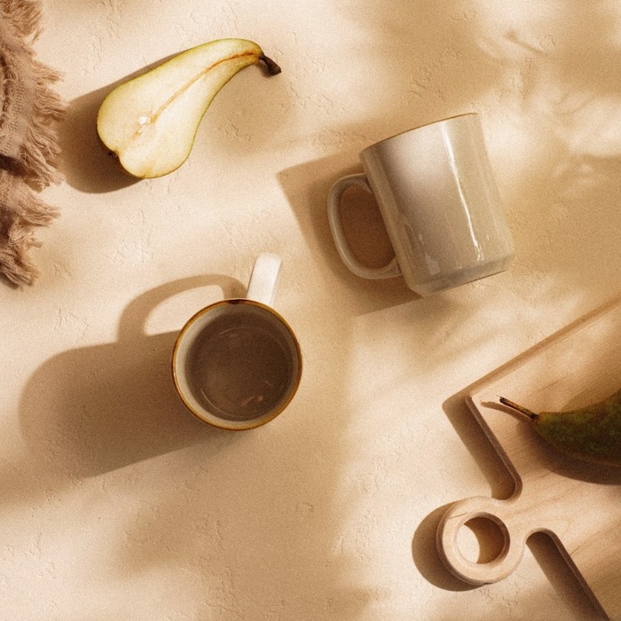 Набор кружек фарфоровых SL Home &laquo;Леггеро&raquo;, 400 мл, цвет бежевый