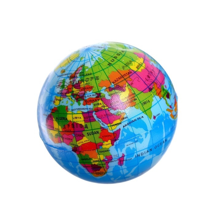 Мяч детский мягкий &laquo;Глобус&raquo;, в шоубоксе