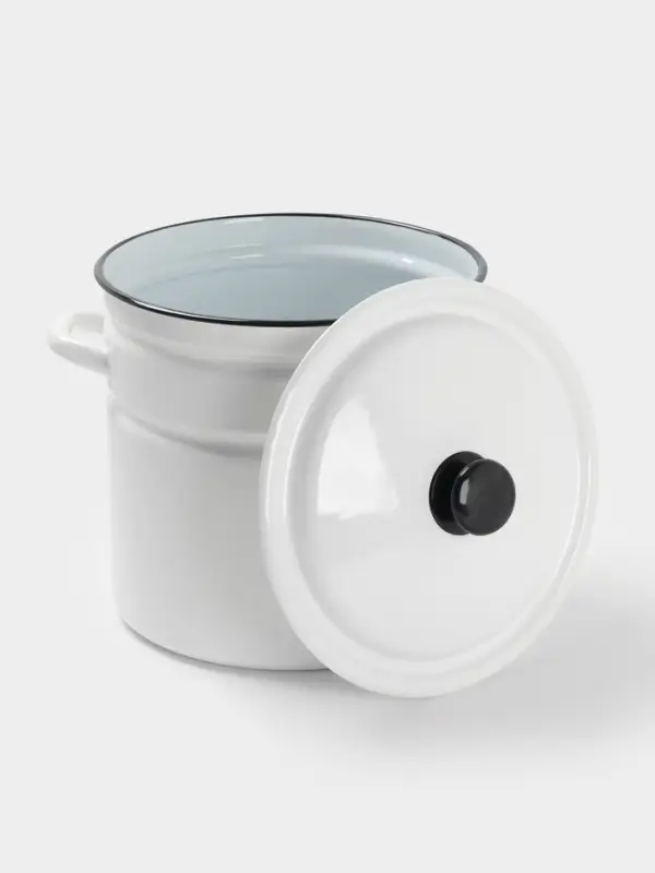 Кастрюля цил.борт. 12 л белая (без декора)