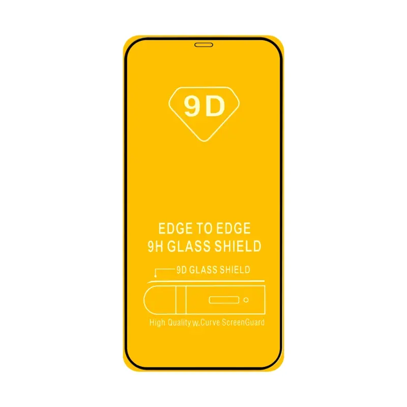 Защитное стекло iPh 12/12 Pro (6.1) Full Glue с рамкой 2.5D черное (25 шт./уп.)