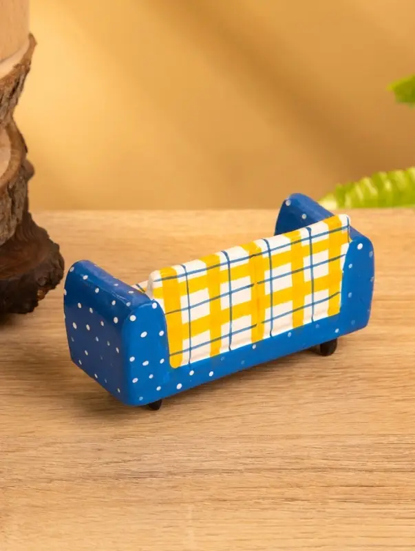 Сувенир дерево "Кресло" цв. жёлто-синий, 10х4х5,5 см