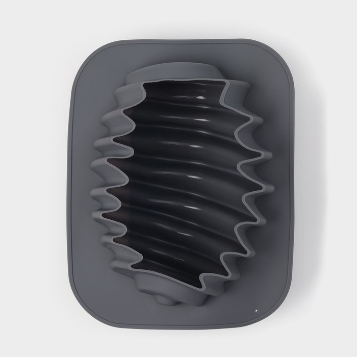 Форма для выпечки и муссовых десертов KONFINETTA &laquo;Грани&raquo;, силикон, 19&times;15,3&times;8,8 см, серая