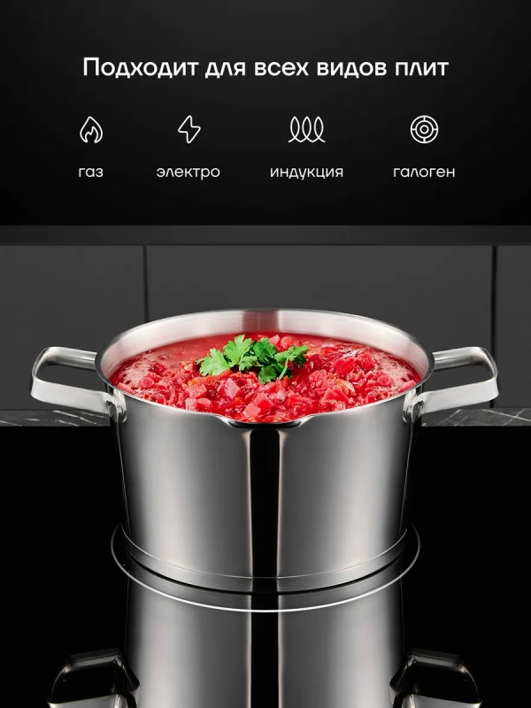 Кастрюля со стеклянной крышкой Loretto-24C