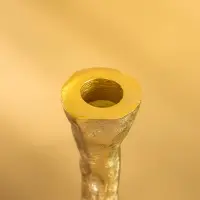 Подсвечник "Капель" алюминий 30 см, цв. золото