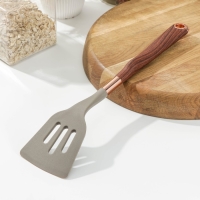 Лопатка с прорезями Доляна &laquo;Лакруа&raquo;, 33,5 см, цвет серый/коричневый