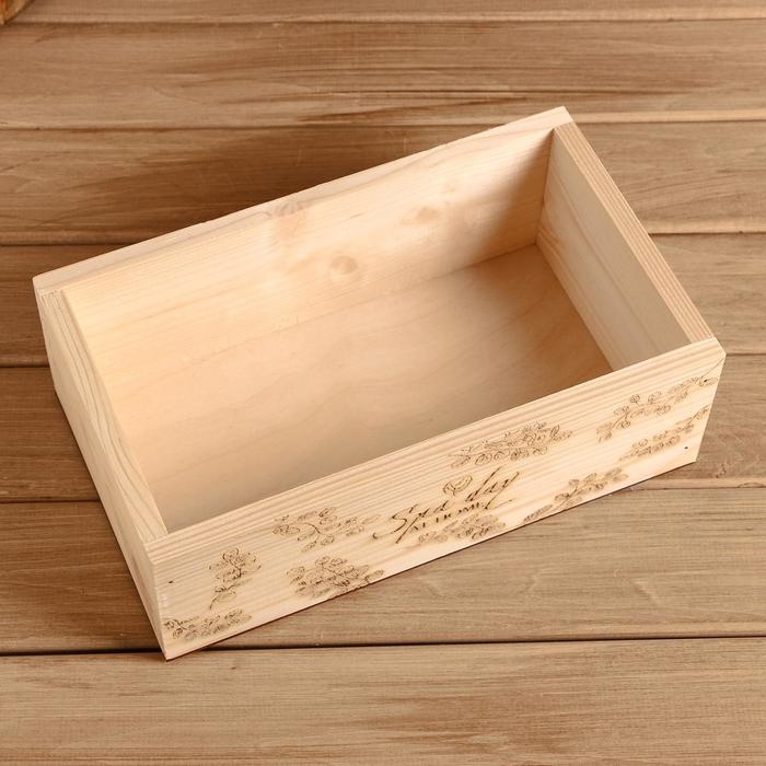 Ящик деревянный "Spa day at home", 24.5&times;14&times;8 см, микс