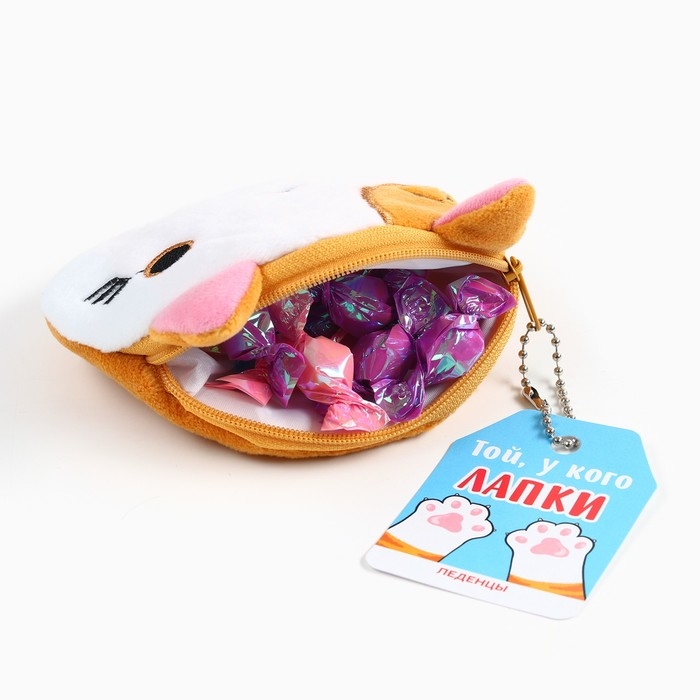 Леденцы &laquo;Той, у кого лапки&raquo; в кошельке, со вкусом персика, 40 г.