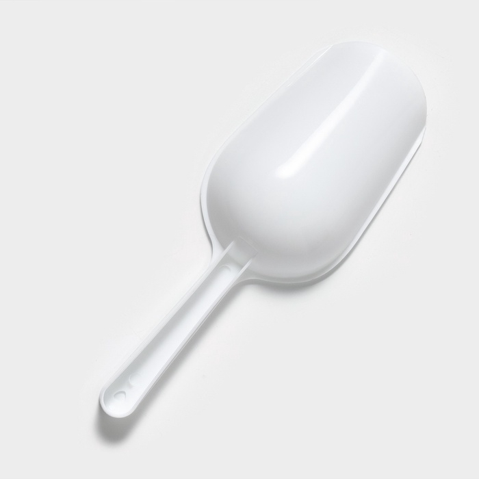 Набор совков Доляна, 3 шт, 15,5&times;5,5&times;2,5 / 18,7&times;6,7&times;3 / 22,1&times;8&times;3,1 см, цвет белый