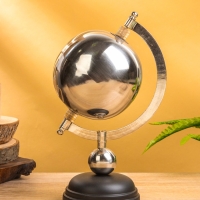 Глобус сувенирный "Жемчуг" 12,5х15х25,5 см, стекло, дерево