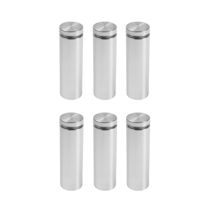 Дистанционный держатель для табличек, 19х60 мм, цвет матовый никель,набор 6 шт.