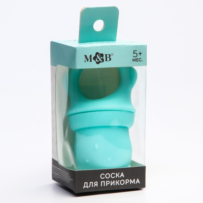 Ниблер для прикорма &laquo;Мишка&raquo; с силиконовой сеточкой, цвет бирюзовый