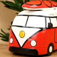 Копилка &laquo;Микроавтобус&raquo;, 24&times;12&times;13.5 см, дерево, красный