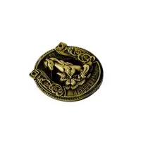 Магнит новогодний на холодильник &laquo;Приношу удачу&raquo;, диам. 4 см, зол