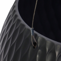 Кашпо "Жемчужина" подвесное 4л, графитовый