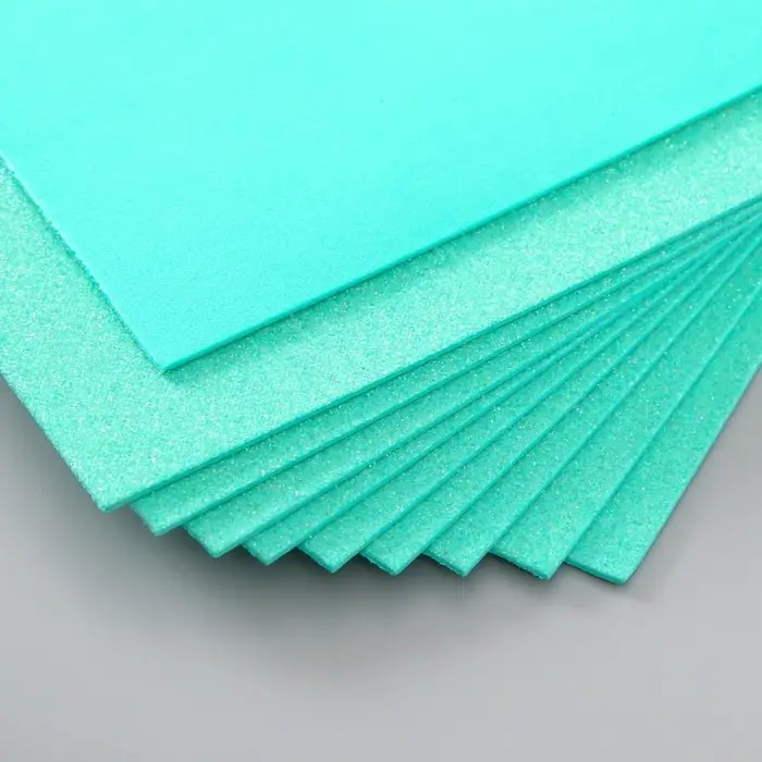 Фоамиран глиттерный 2 мм, 20х30 см, мятный