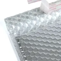 Пакет воздушно-пузырчатый, с клапаном и клеевым слоем, 25&times;30+4 см, п/э, 3 слоя, металлизированный