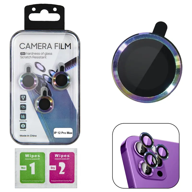 Защитное стекло для камеры iPh 12 Pro Max градиент