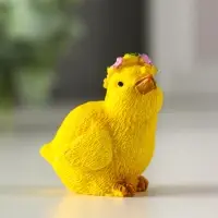 Сувенир полистоун "Цыплёнок в веночке/с гнездом" МИКС 4х3х4 см