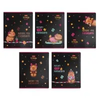 Тетрадь 48л кл Hatber "Потому что Капибара", на скобе, скругл углы, 60-65г/м&sup2; 5В МИКС