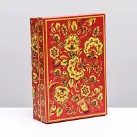 Коробка картонная без окна &laquo;Роспись&raquo;, 21&times;15&times;7 см