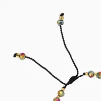 Браслет, длина 16 см, цв. разноцветный, перламутр