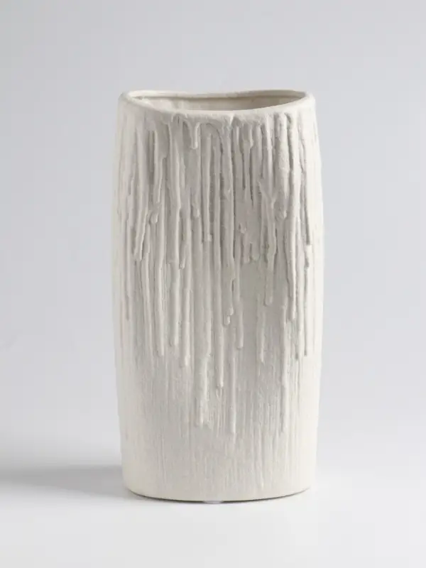 Ваза &laquo;Кристилис&raquo;, 24.5&times;12 см, керамика, белая