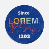 Наклейка тканевая Lunga Round, M, синяя