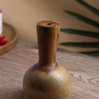 Ваза "Виолетта" дерево Джати, 10х10х15 см, цв. коричневый