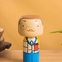 Деревянная кукла кокеши &laquo;Пит&raquo;, 8&times;7.5&times;16 см