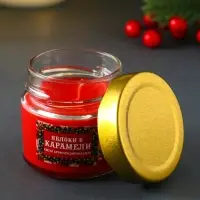 Свеча ароматическая в банке "Яблоки в карамели" 100 мл, 14 ч