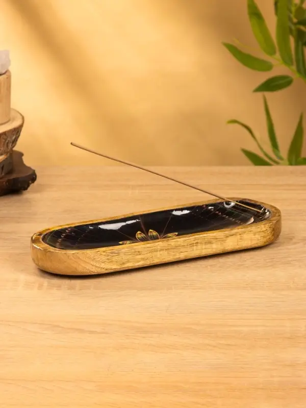 Подставка под благовония "Хинди" 28х10х3 см, манговое дерево