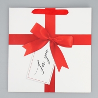 Пакет подарочный ламинированный квадратный, упаковка, For You, 30 х 30 х 12 см