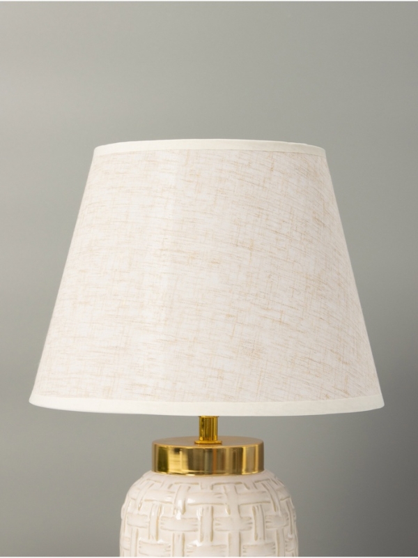 Настольная лампа "Рогожка" 1х40Вт Е27 бежевый 24,5х24,5х39,5см