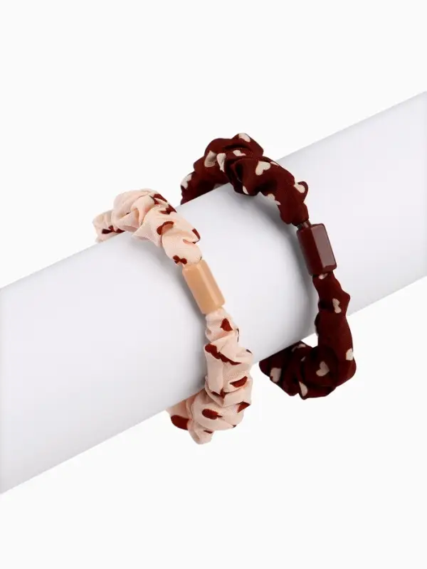 Резинка для волос &laquo;Сердечки&raquo;, набор 2 шт., Коты аристократы