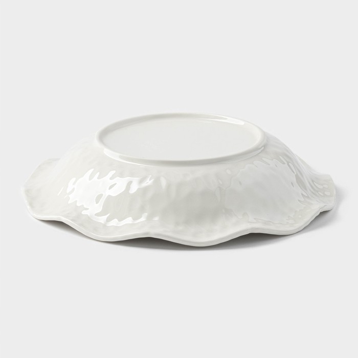 Тарелка десертная керамическая &laquo;Воздушность&raquo;, 500 мл, d=23 см, цвет белый