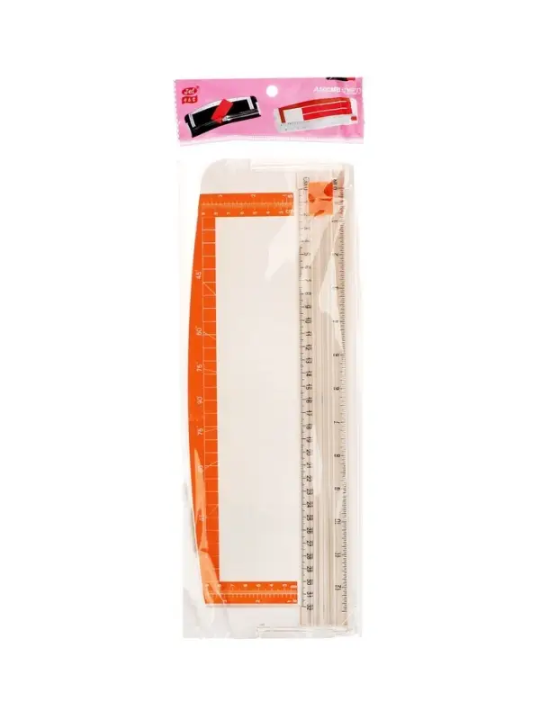 Резак для бумаги роликовый А4, до 3 листов,безопасное лезвие, длина реза 300мм,корпус белый