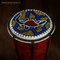Сувенирный музыкальный инструмент "Барабан Джембе Цветочный узор" 11x11x20 см МИКС