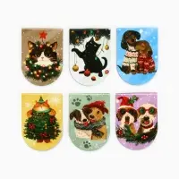 Закладки магнитные на подложке "Акварель", 6 шт