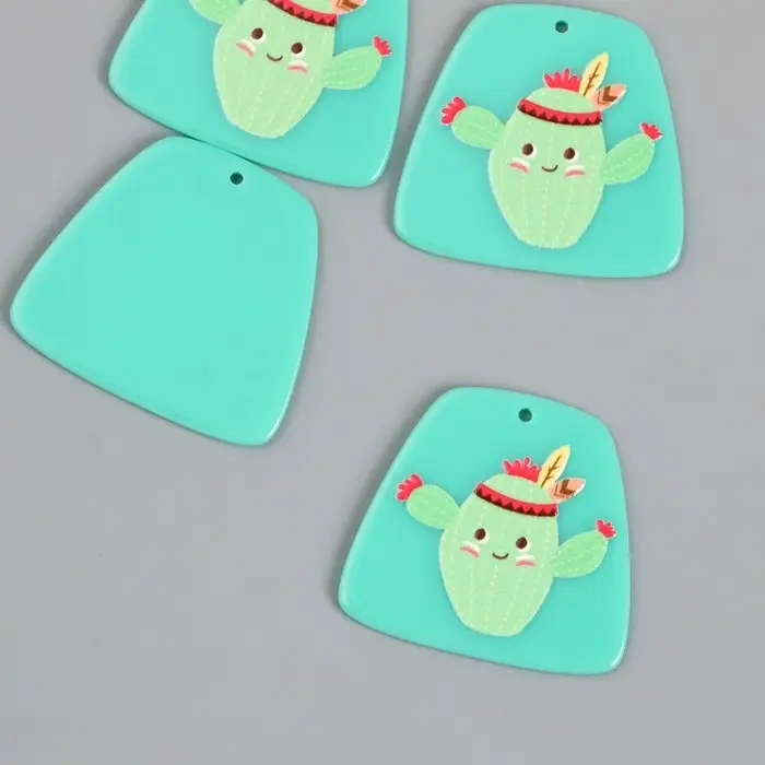 Декор для творчества акрил "Кактус-индеец" 0,2х3,7х3,4 см