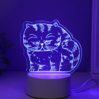Светильник "Толстый кот" LED RGB от сети RISALUX 9,5х16,7х16 см