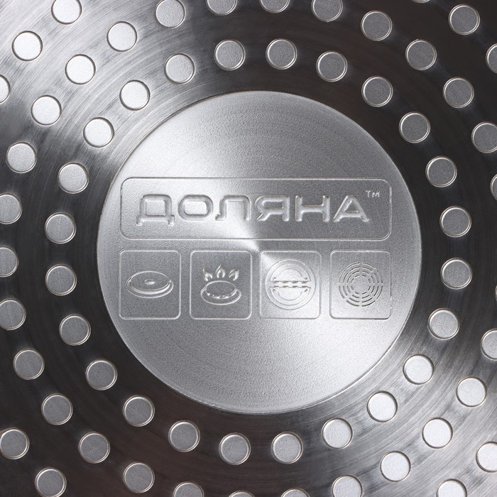 Сковорода Доляна Basic, d=28 см, антипригарное покрытие, индукция, цвет чёрный