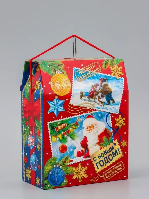 Коробка Новогодняя подарочная "Почта" 20 х 26 х 10,5 см