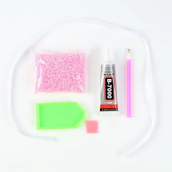 Алмазная мозаика на фигурке с полным заполнением &laquo;Мишка стразами&raquo;, розовый