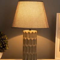 Лампа настольная "Лирика" 40Вт Е14 серый 24х24х38см