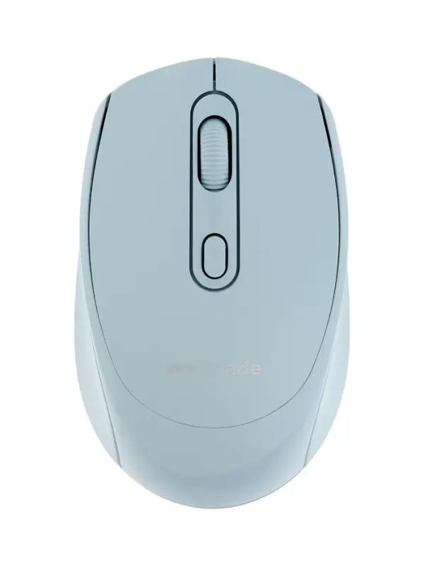 Мышь WELLMADE M03, беспроводная, оптическая, 1200 dpi, голубая