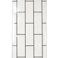 Панель самоклеящаяся 60*30 см кирпич белый