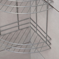 Полка угловая 2-х ярусная, 20&times;20&times;29 см, цвет хром